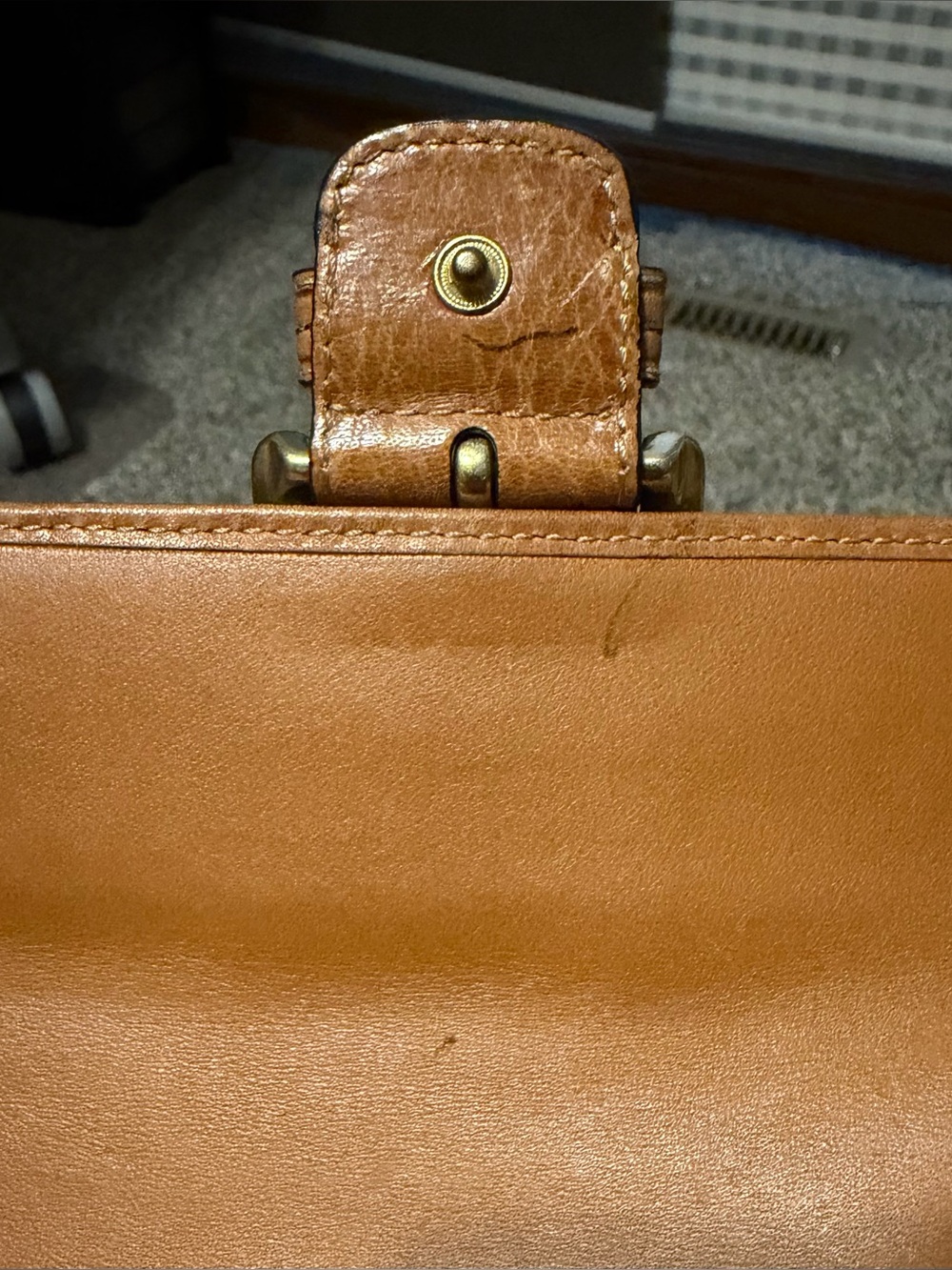 Vintage Coach Y2K Blue Signature C Buckle Wallet Leather Trim - Picture 7 of 7